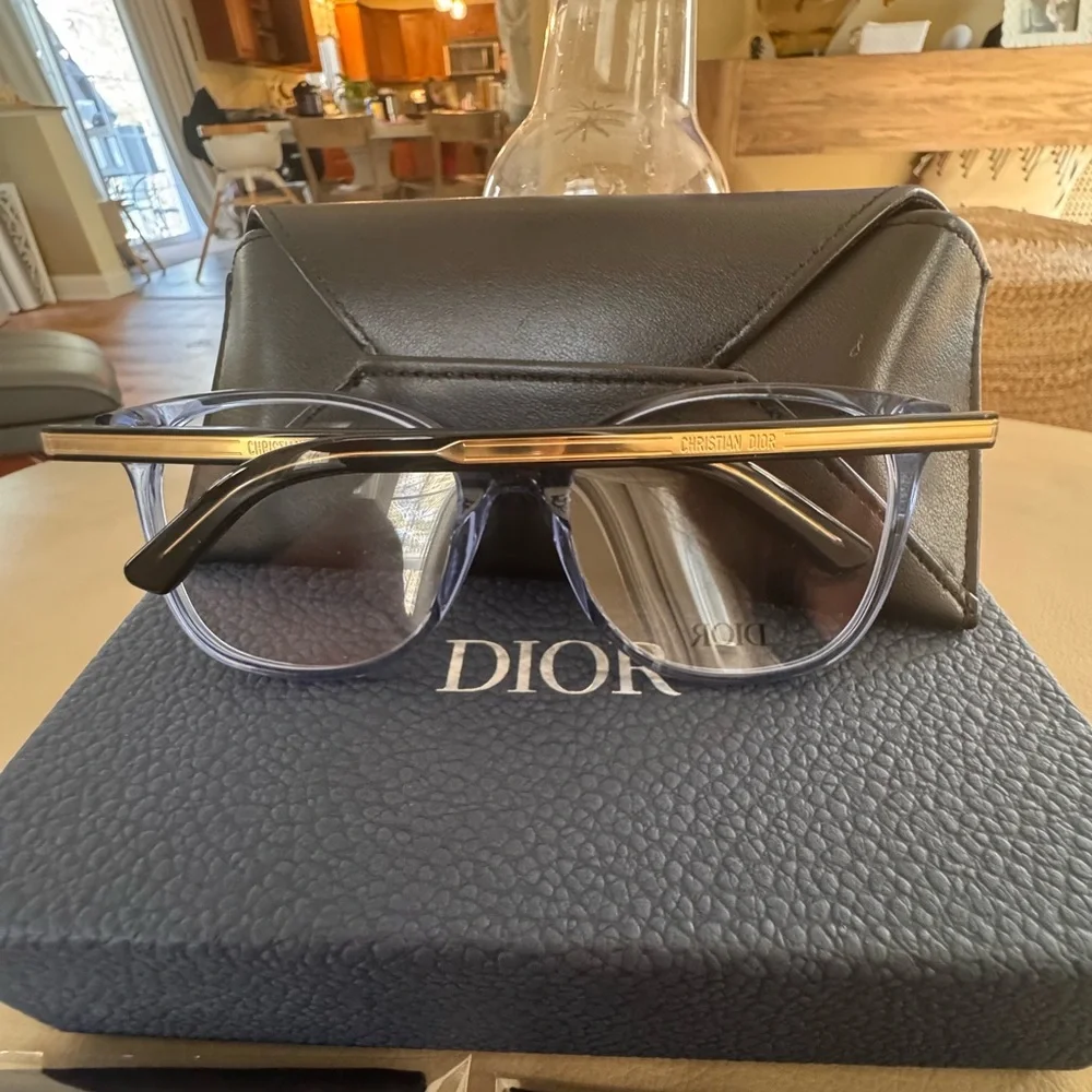 Dior Blue Transparent Eyeglasses